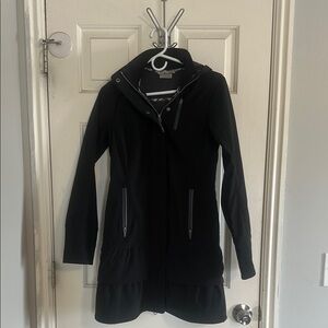 Athleta Black Hooded rain Jacket Worn 1x